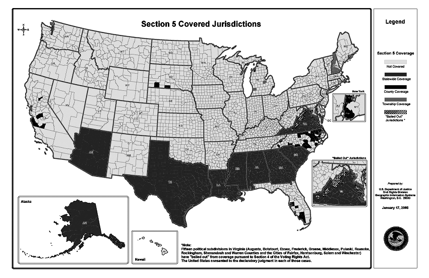 Covered Jurisdictions of the VRA